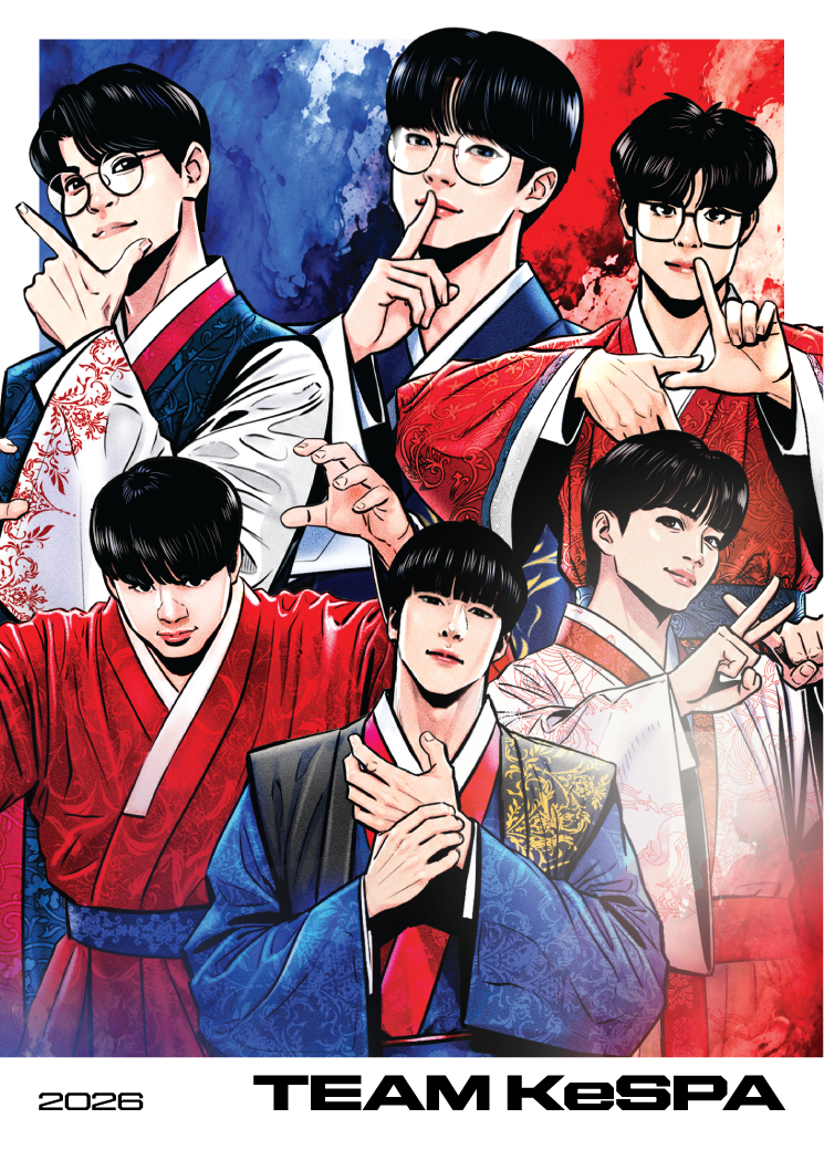 BBKei Team KeSPA 六人韓服主題 Artistic 官方插畫卡
